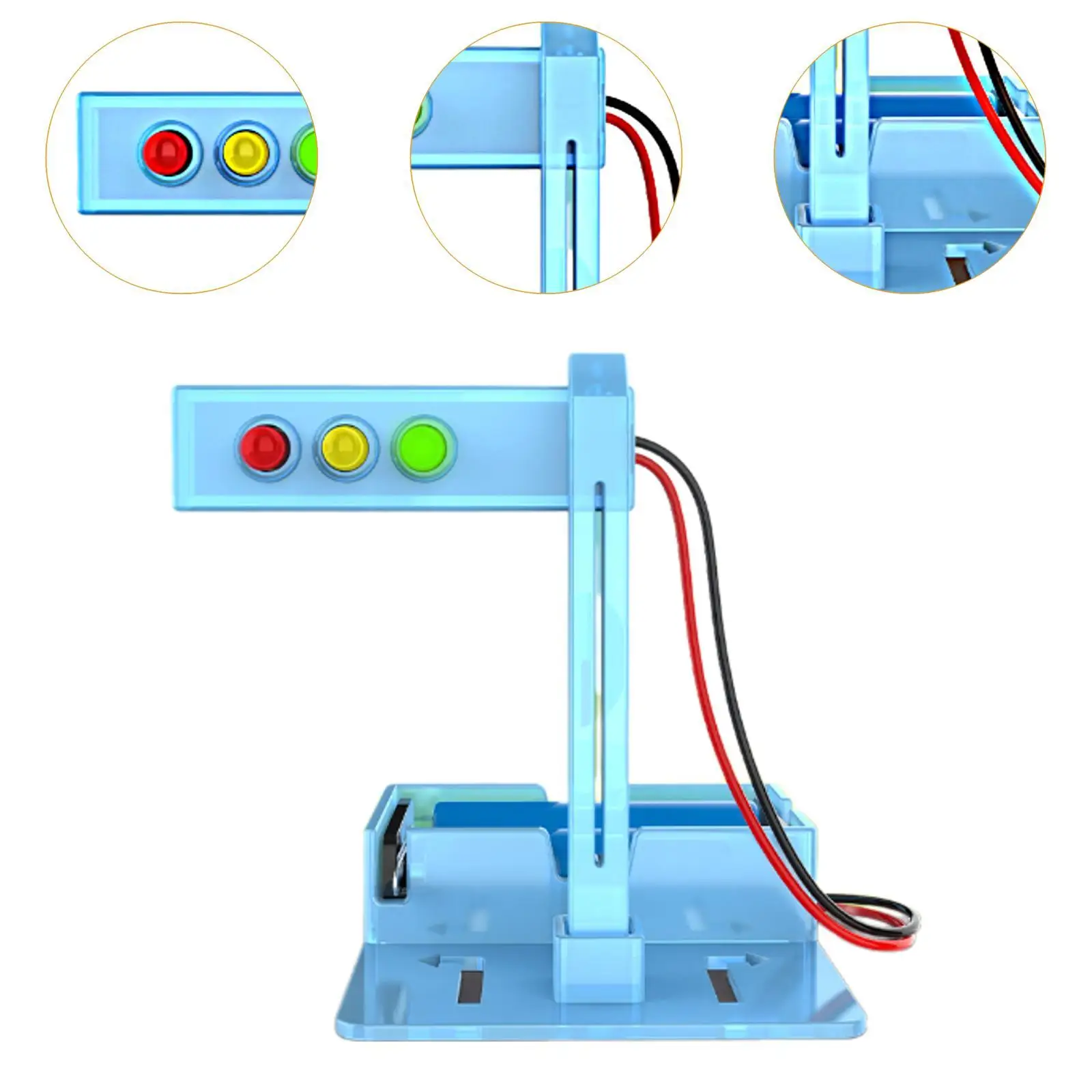 Semáforo brinquedo física estudo conjunto de montagem crianças conjunto eletrônico sinal de parada física para haste aprendizagem crianças meninos meninas crianças