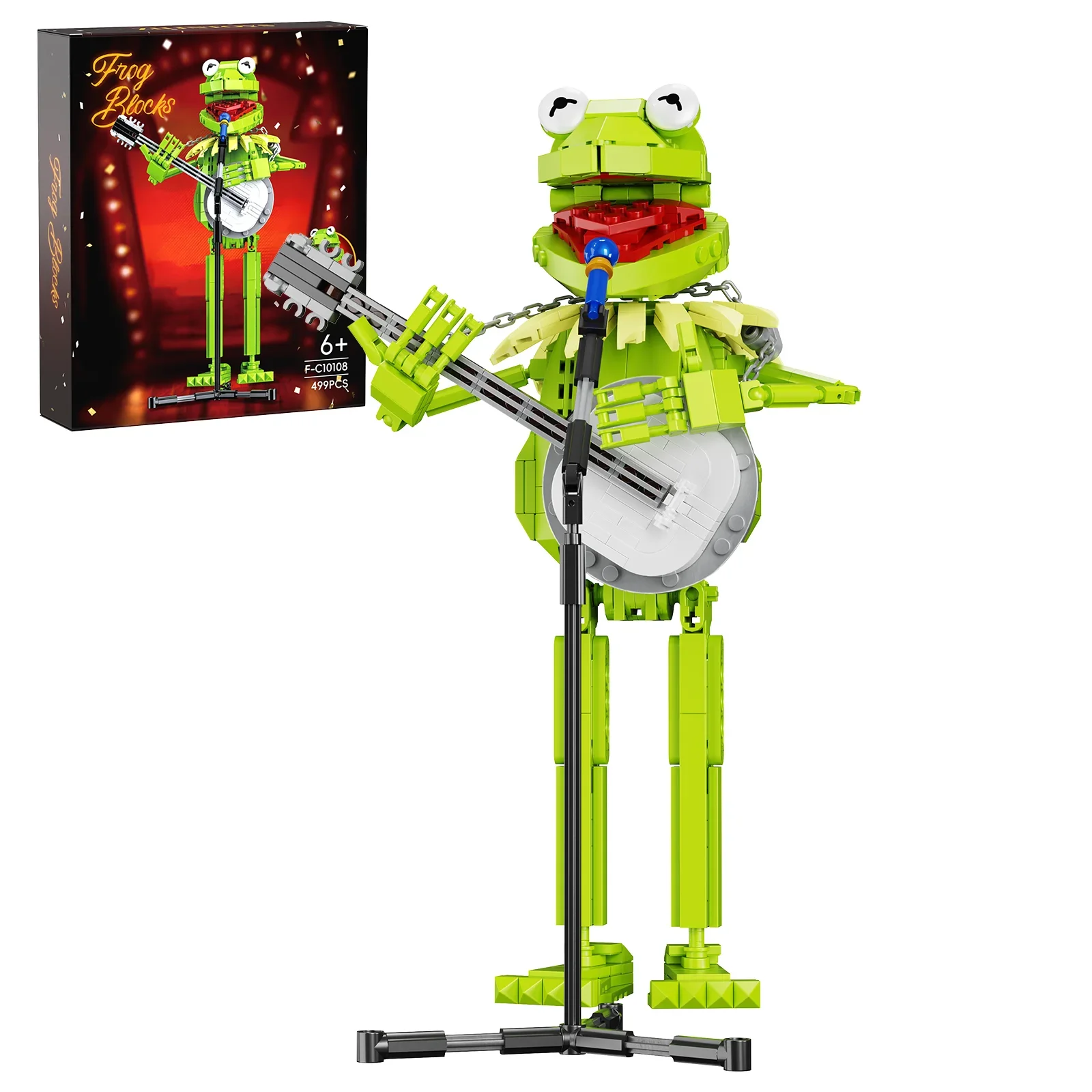 MOC Big Frog Muppet Show Building Block Set Ideas TV Programs Cartoon Doll Brick Model Toys for Children Gifts 499PCS