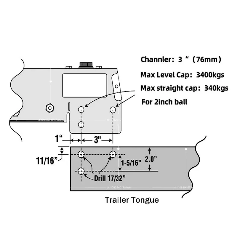2 Inch Ball Model Hydraulic Trailer Disc Brake Surge Coupler Actuator CAP 3400 KG Boat RV Parts Accessories