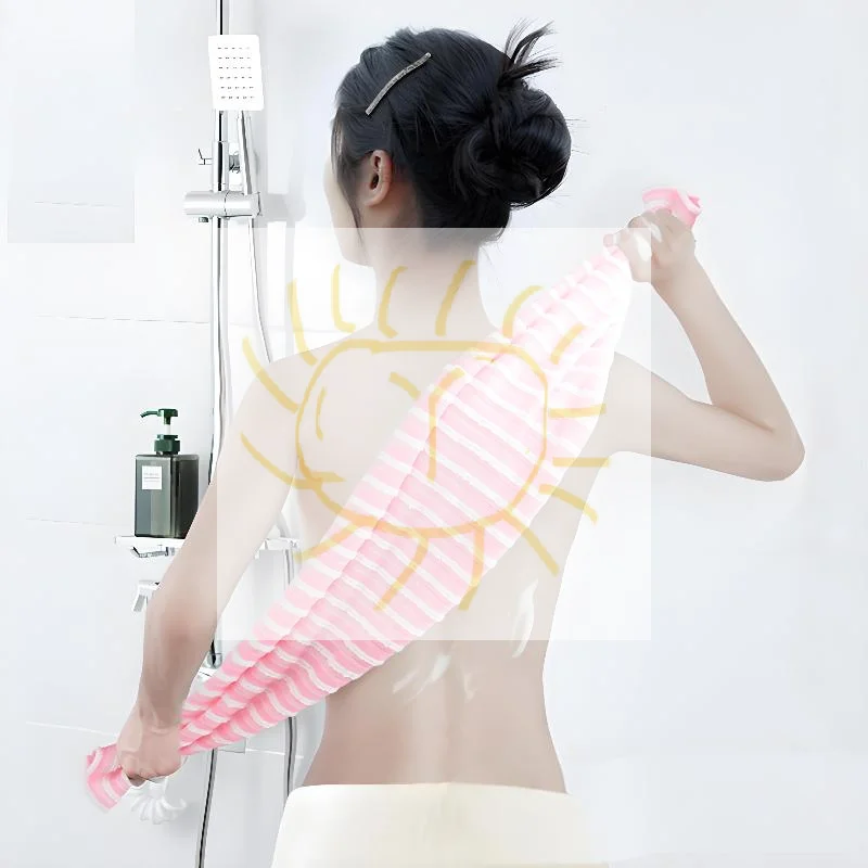 

1PC Exfoliating Washcloth Back Scrubber For Shower Foam Bath Towel Long Towel For Men Women