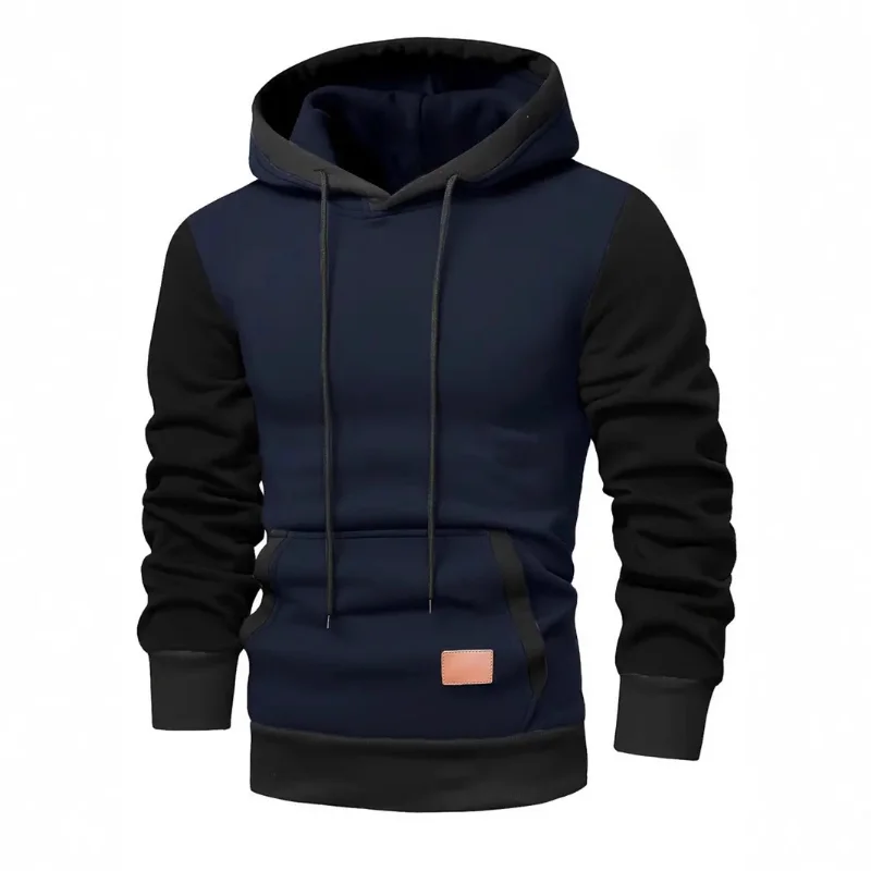 2026 latest men's autumn and winter large size fashionable sports outdoor color-blocked sports casual pullover sweater