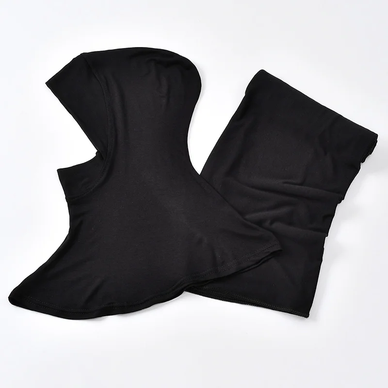 2/قطعة الحجاب مشروط الصلبة مع غطاء كامل غطاء السفلي للمرأة المسلمة الحجاب رمضان الحجاب الإسلام عمامة فام باندانا مجموعة