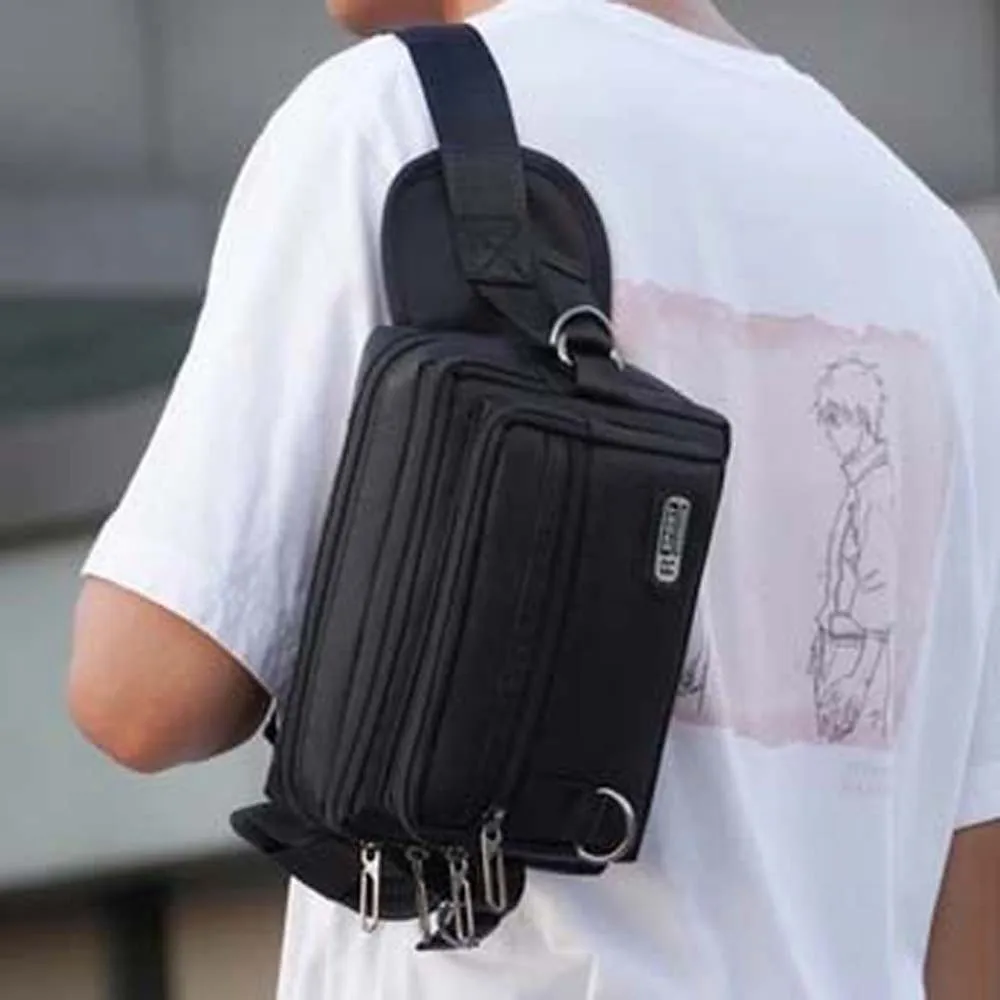 

Спортивная сумка для телефона, большая вместительная мужская поясная сумка, легкая водонепроницаемая мужская нагрудная сумка через плечо из ткани Оксфорд, поясная сумка для мужчин и женщин