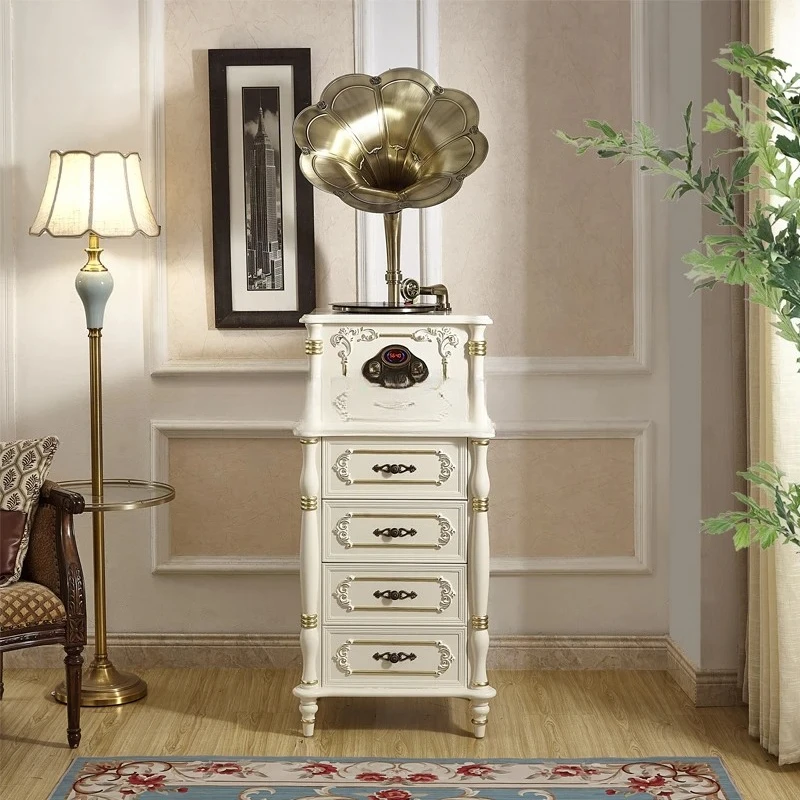 DHY retro living room solid wood antique dynamic magnetic classical vinyl record player