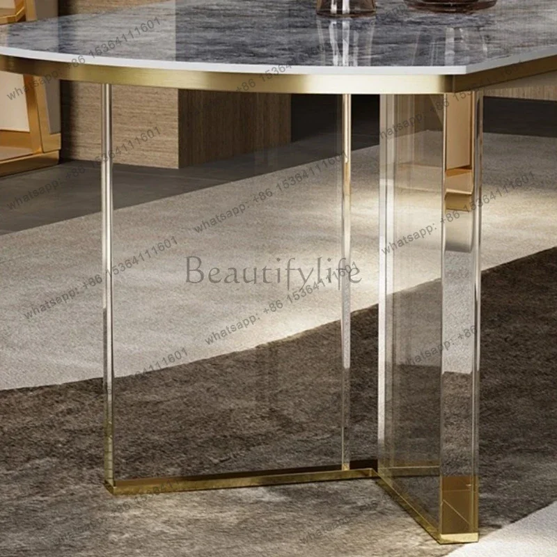 FG Modern Villa Dining Tables Drink Tea Office Homestay Living Room Dining Tables Multi Functional Home Furniture Mesa Comedor L