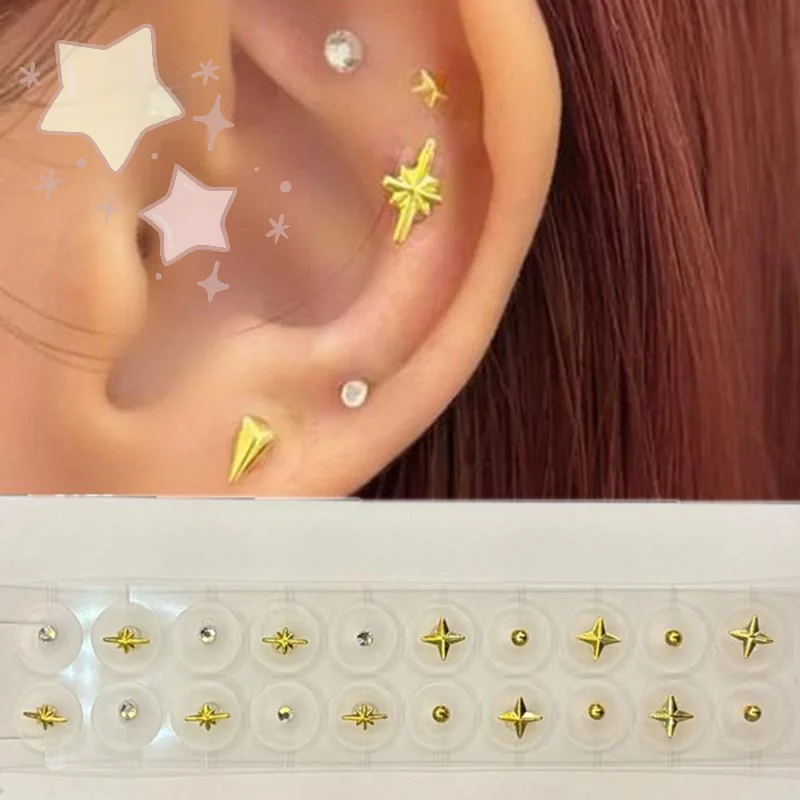 20 Patches Fashion Exquisite Star Shape Ear Point Stickers Ear Pressure Stick Acupuncture Auricular Massage