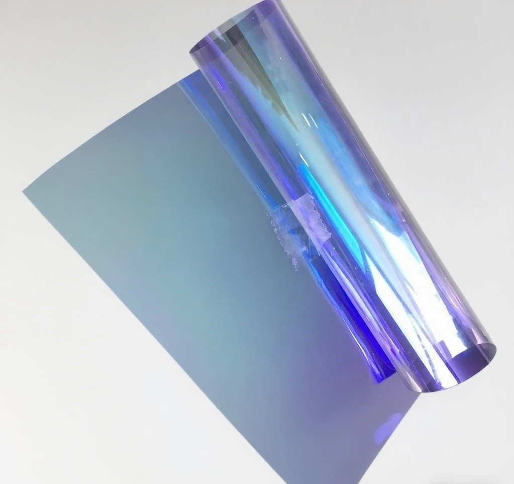 

Blue Purple Chameleon Tint Cr90 Vlt85% Light-Sensitive Solar Film Windscreen Color-Shifting for Automotive Windows Car Care Film