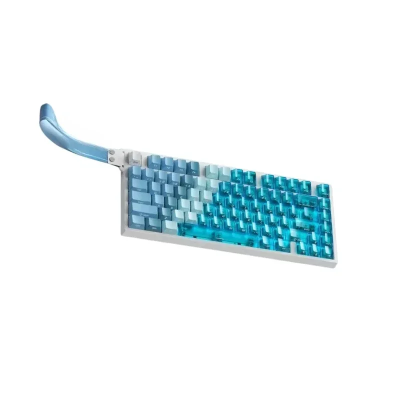 Magnetic Switch Wired Gaming Keyboard White Outline - Red Smile Axis - tri-mode Pro-dual 8k