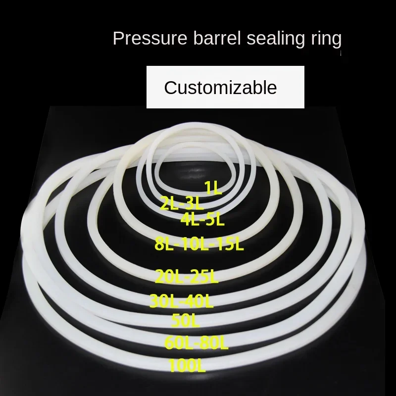 1PC Pressure Bucket Sealing Ring Acid and Alkali Resistant Silicone Flat Gasket Sealing Flat Gasket O-Ring 1L2L 3L4L 5L