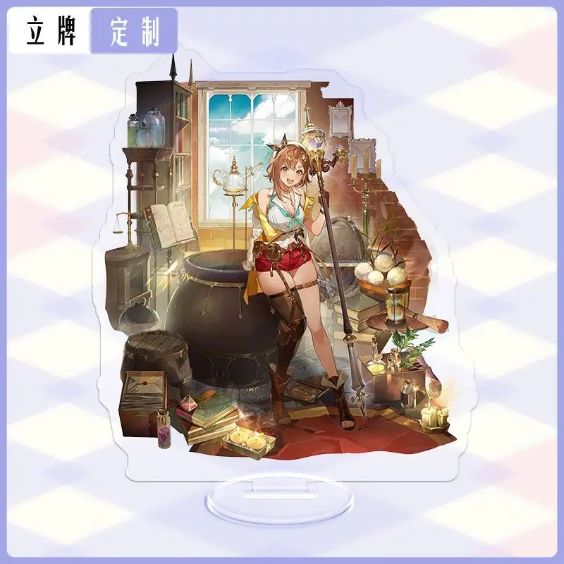 لعبة أنيمي ورشة عمل كيمياء ليسا الجديدة 2 حامل أكريليك هدية للأصدقاء لسطح المكتب زينة ألعاب شفافة