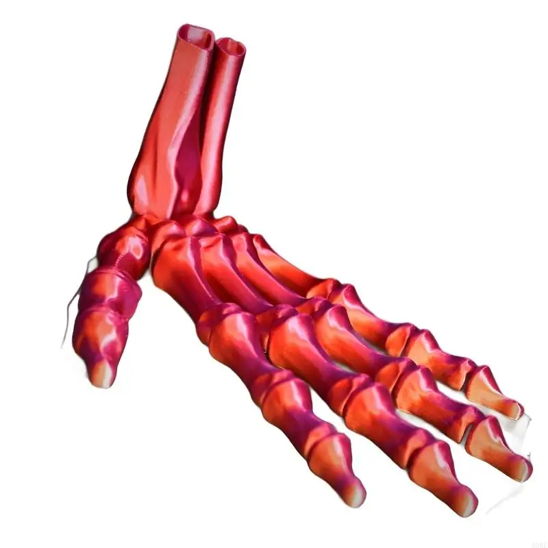 تصنيف ثلاثي الأبعاد المطبوعة جمجمة اليد النحت أصابع قابلة للتعديل أصابع هالوين زخرفة العطلة الملحقات A0KF