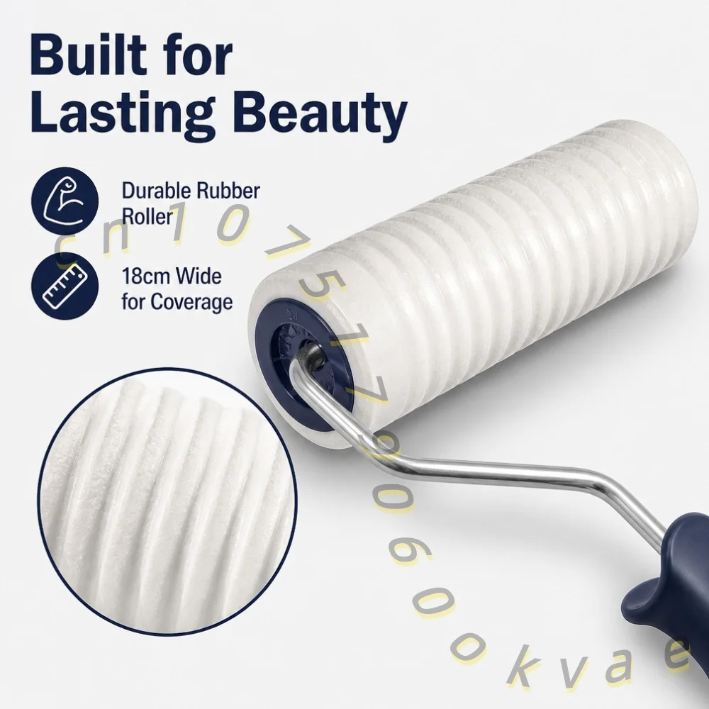 Patterned Paint Roller Decorative Embossing Tool for Walls DIY Texture Painting Art Rubber Roller Home Wall Decor Supplies