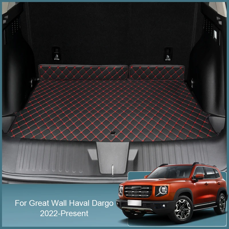 

1pc PU Leather Car Trunk Mat For Great Wall Haval Dargo 2022-2025 Waterproof Carpet Tray Cargo Liner Accessories Para Auto