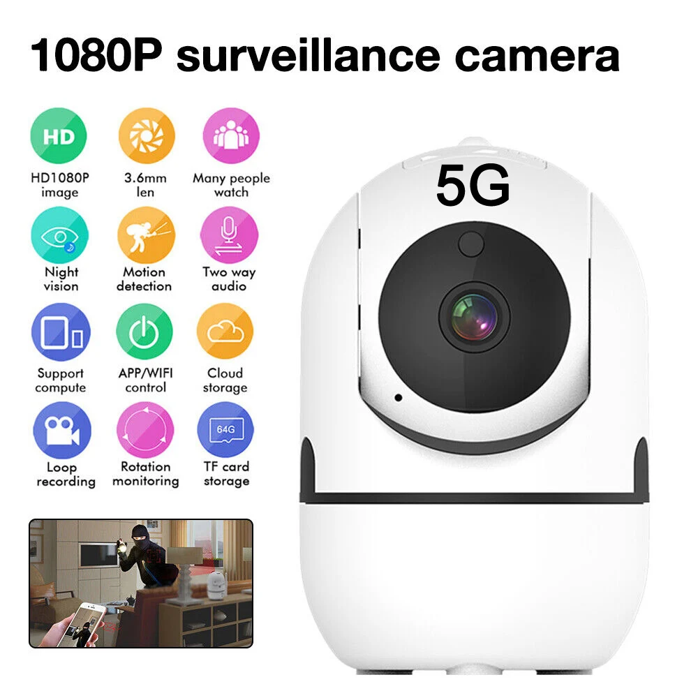 IP Camera Plus Smart Home 1080P HD Security camera Auto Tracking Network Wireless Surveillance Night Vision WiFi Camera