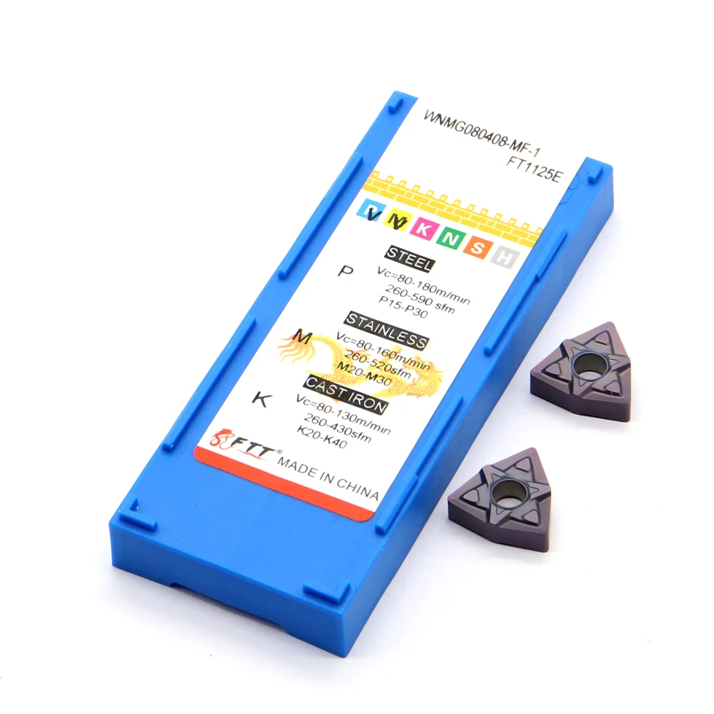 WNMG080408-MF-1 FT1125E كربيد إدراج الخارجية تحول أداة المعادن شفرة نك مخرطة القاطع أدوات WNMG 080404