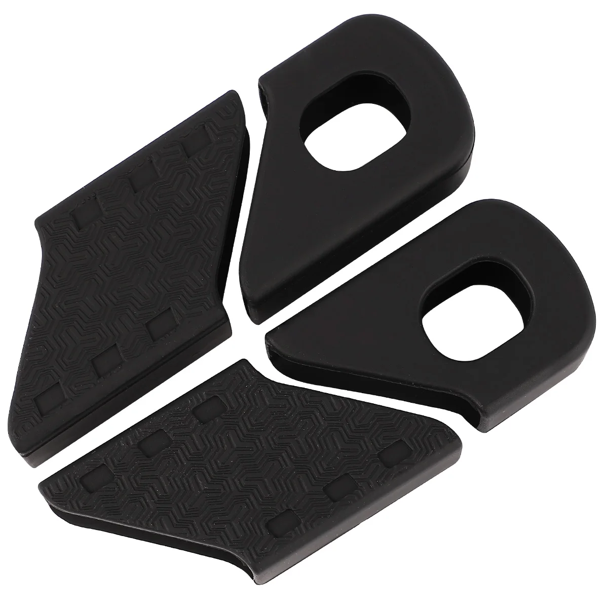 

1 set Bicycle Crank Cover Black Bike Gear Sleeve High Elasticity Silicone Protector Wide Applicability Tear Resistance Effective