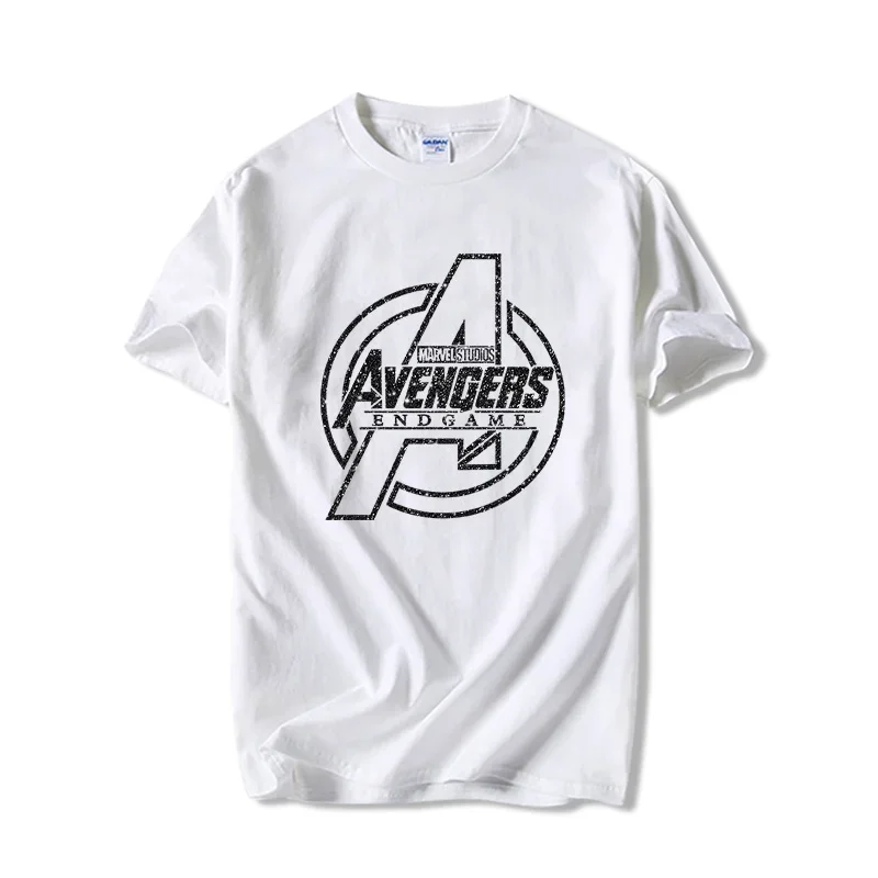 Marvel Endgame Printed T-shirt Avengers T-shirt Summer Men's Cotton T-shirt Y2K Men's top Short sleeve