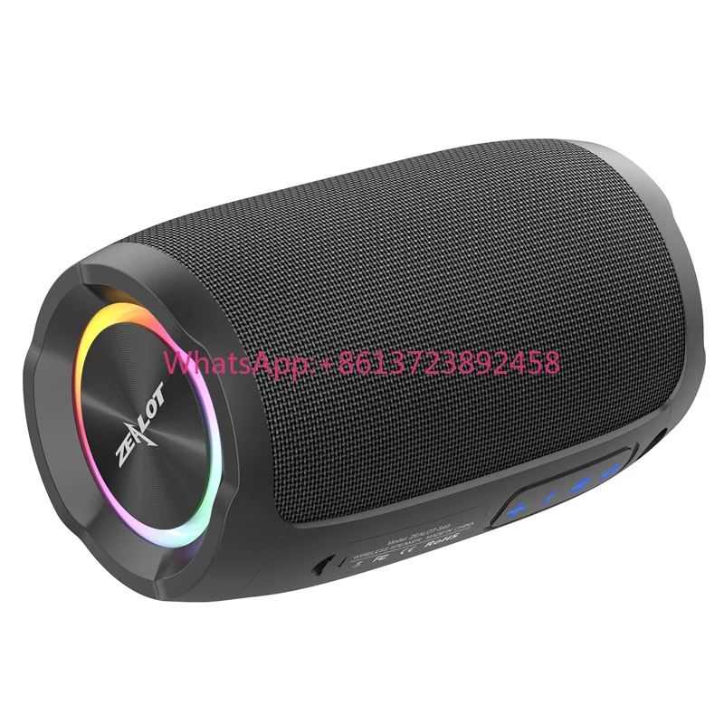 

Светодиодная подсветка, уникальный дизайн, беспроводные колонки 10W, длительное время работы от батареи, музыкальная колонка, новая колонка Zealot S49