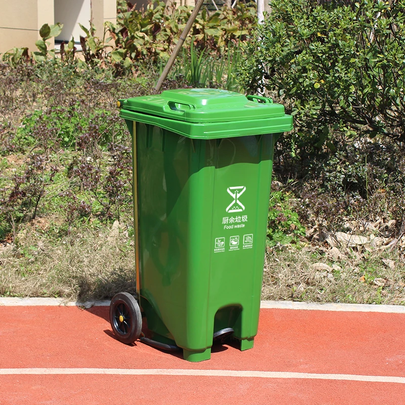 

Large Kitchen Food Waste Bin Pedal Operated Commercial Tra Can Plastic Long Cylinder ape Garbage Can for Home Use