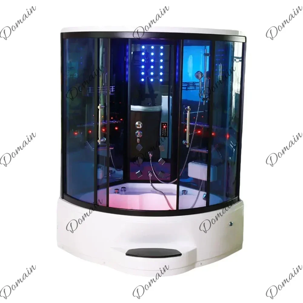 HJB X 1500X1500X2150mm Luxury Steam Shower Cabin Bathroom Shower Enclosure Multi-Functional Wet Sauna Room A-081