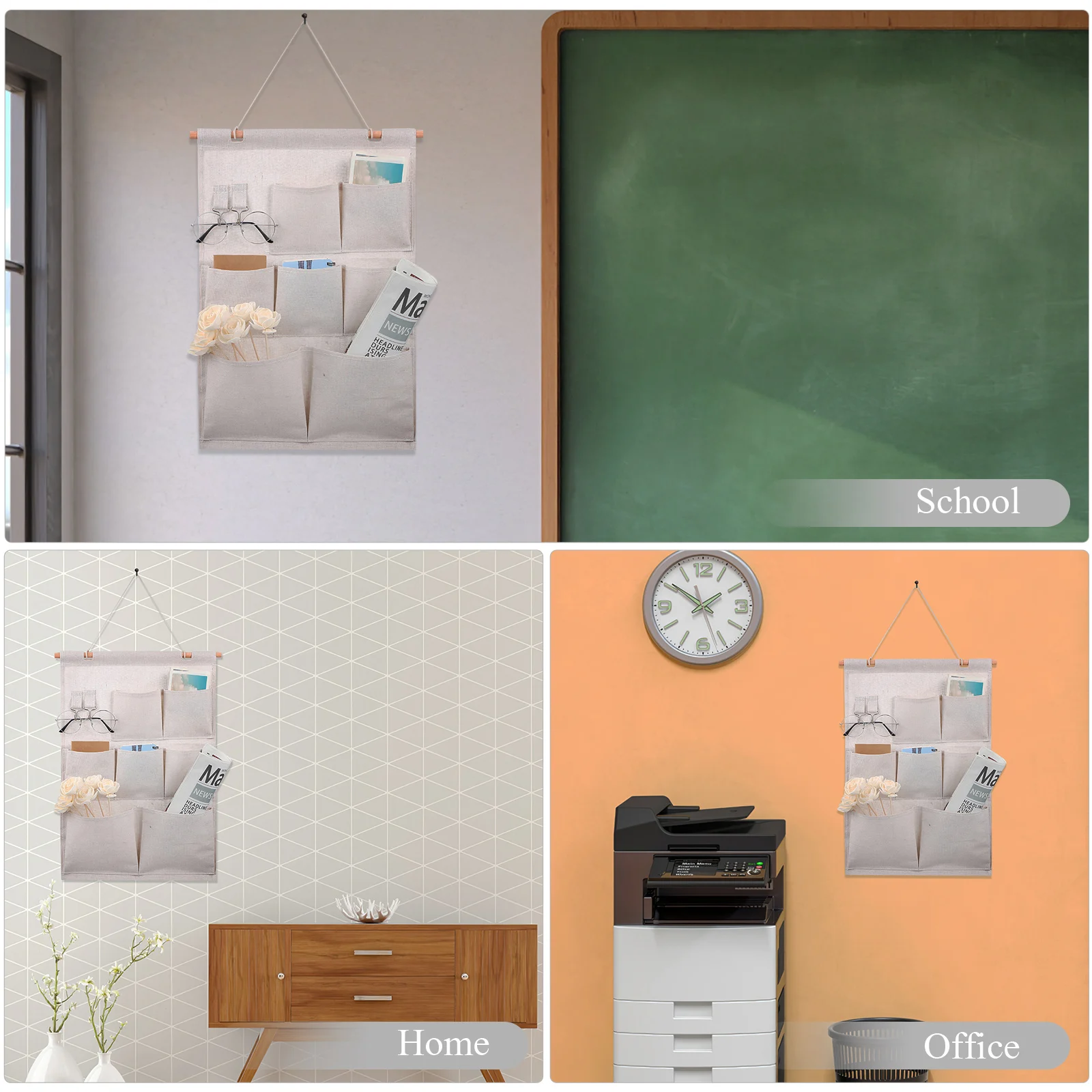 

1pcs Large Capacity Organizer Hanging Front Door Pocket Storage Wall Wall Storage Hanging Pockets Bedside Organizer