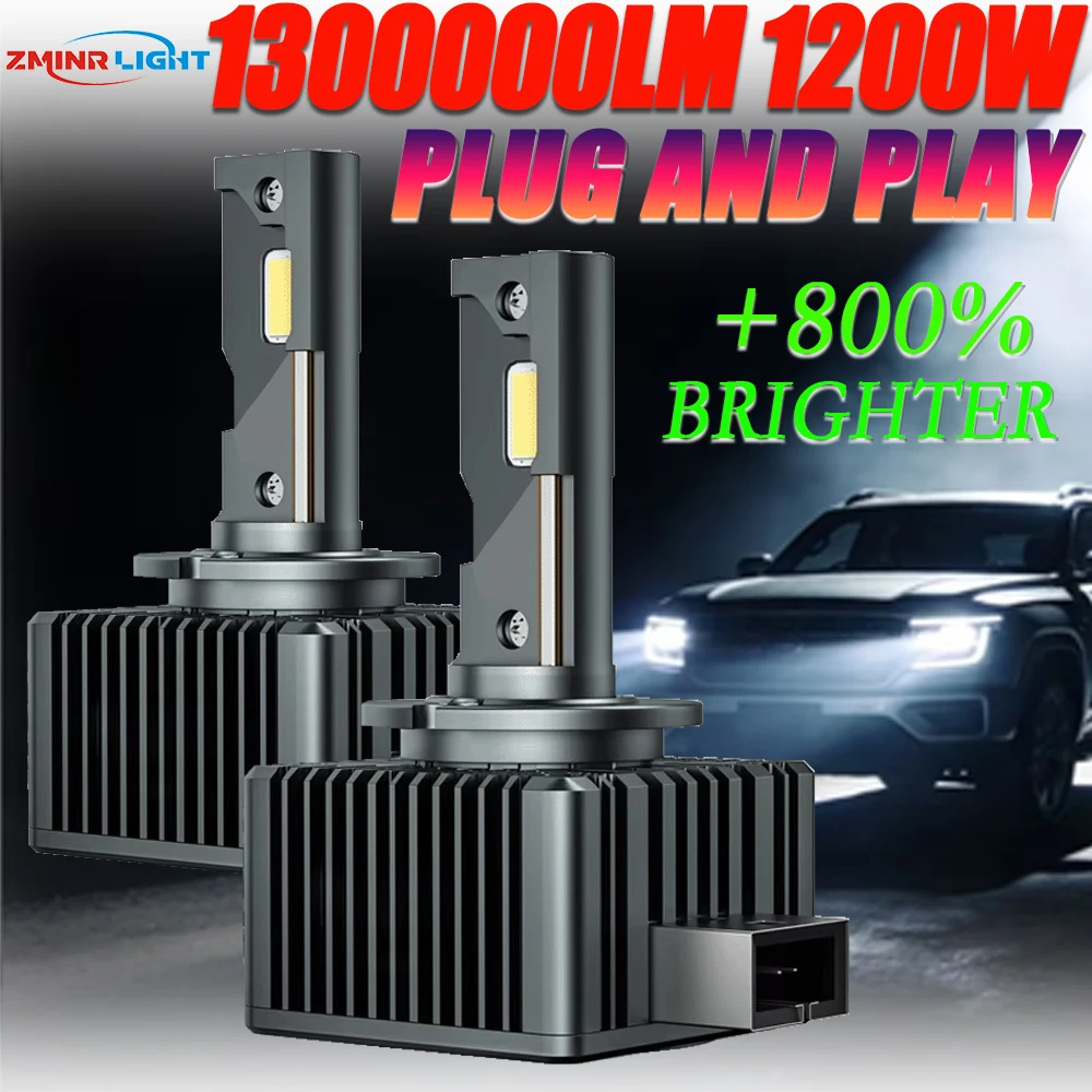 

Светодиодные автомобильные лампы D1S D3S D2S D4S D8S CANBUS, суперяркие, замена ксеноновых фар, 1300000 лм, высокая мощность, 12В 24В