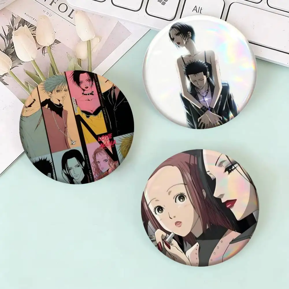 Anime NANA Badges 25 32 44 58 75 Mm Round Cosplay Pin Bag Decor Fans Collect Friends Gifts Brooch Souvenir view 3