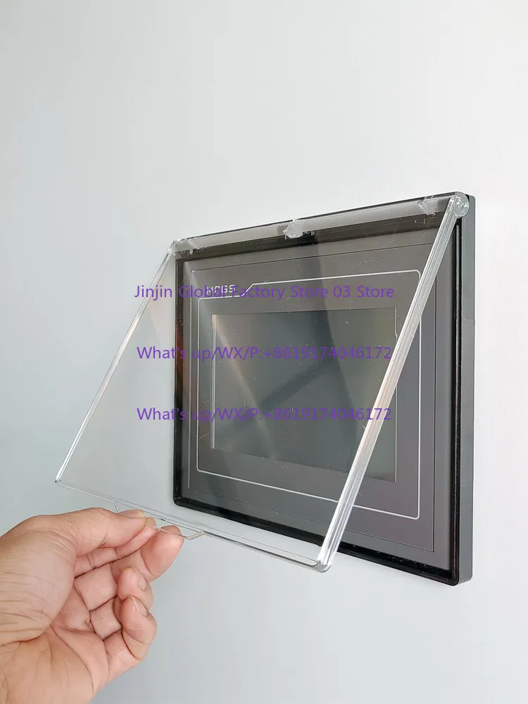 Touch screen protective cover with damping custom 7 inch 10 inch HMI box shell transparent PC with lock
