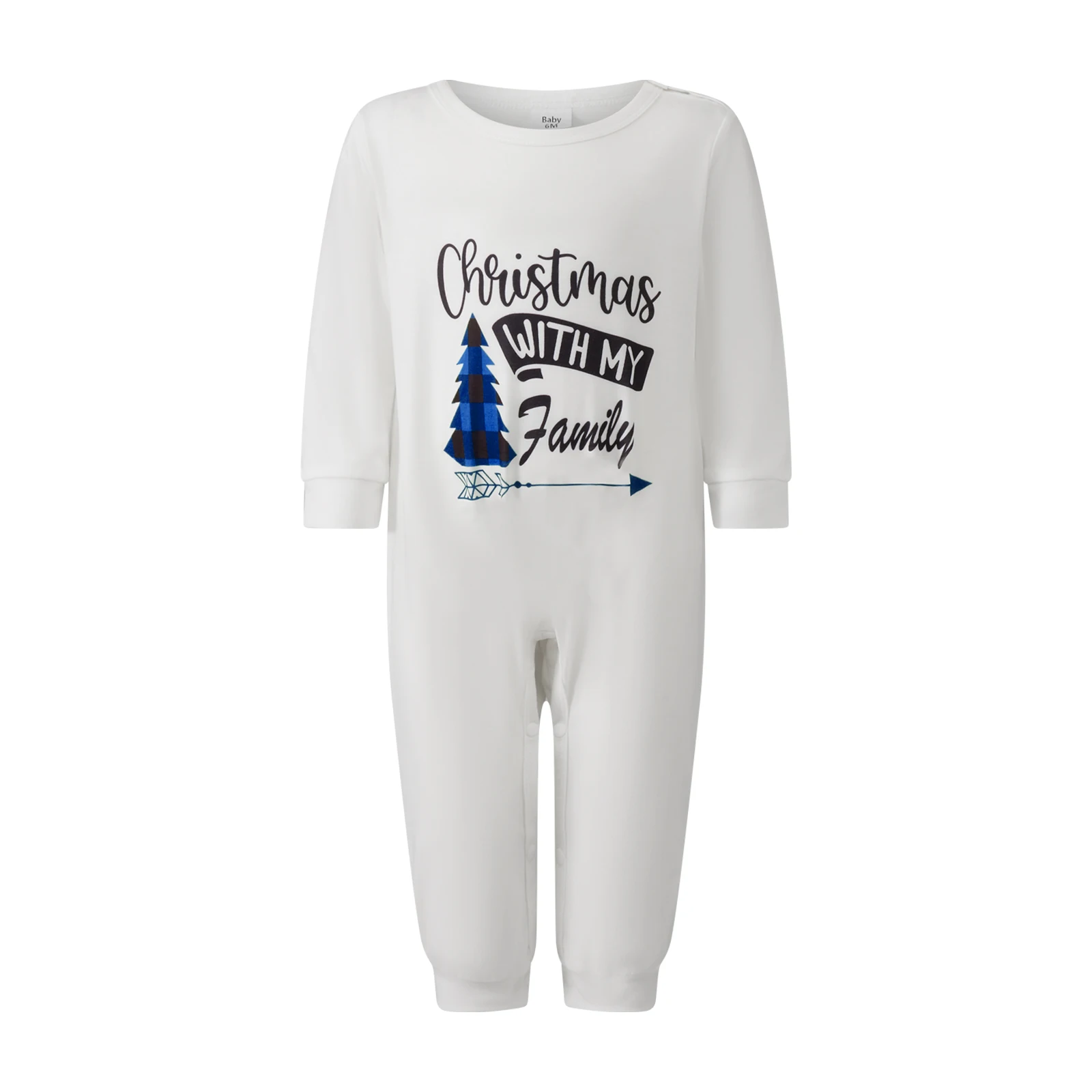 

Одинаковые рождественские пижамы для всей семьи, топы с длинными рукавами и рисунком дерева, клетчатые брюки, комплект домашней одежды