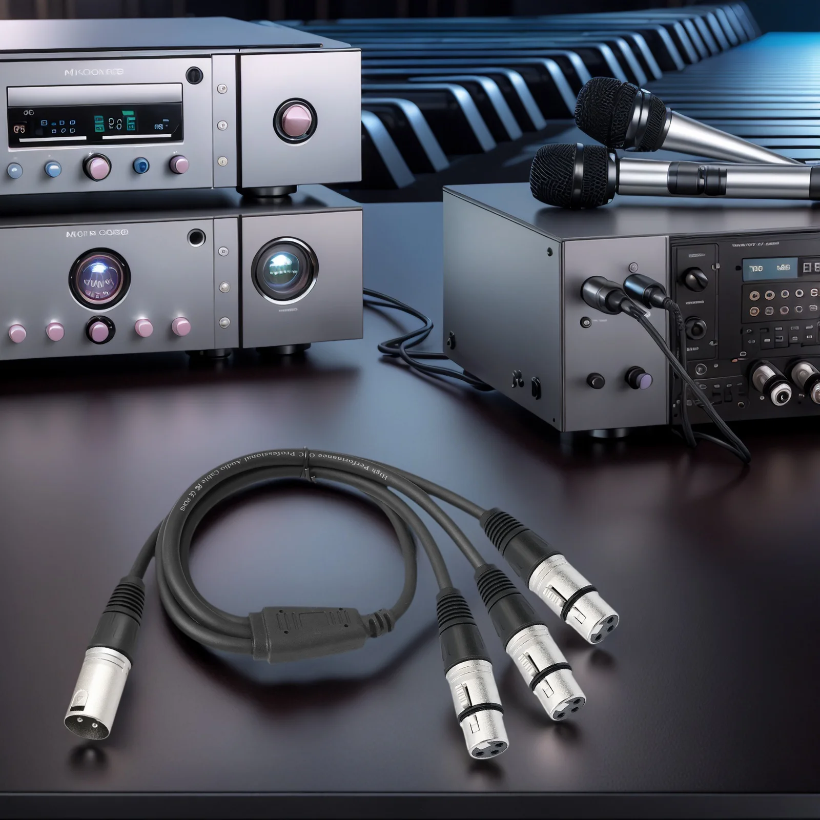 

3-контактный Y-образный кабель-разветвитель с фольгированной и оплетенной защитой, легкий балансный микрофонный кабель XLR для микшера, микрофона, усилителя