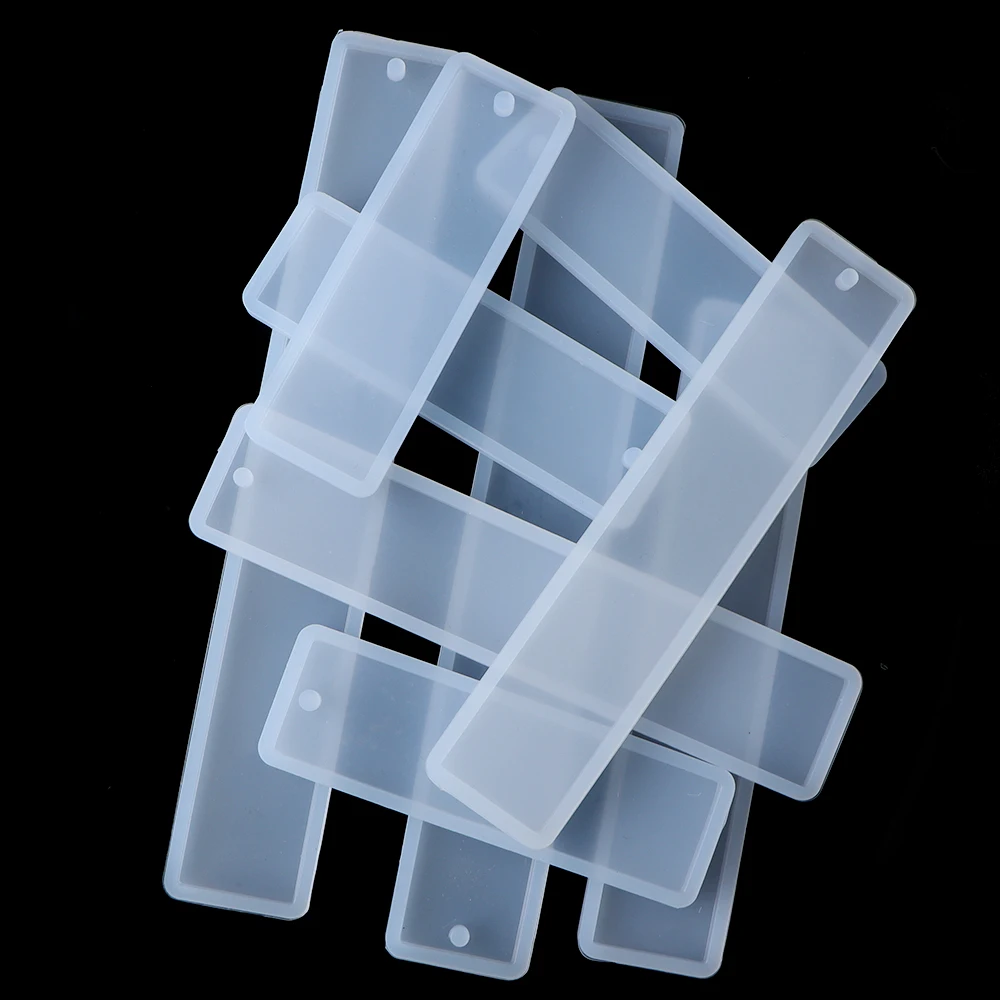 1 pc Bookmark Silicone Mold Transparent Rectangle Bookmark Epoxy Resin Mould For DIY Jewelry Making Craft Tassels Decoration view 6
