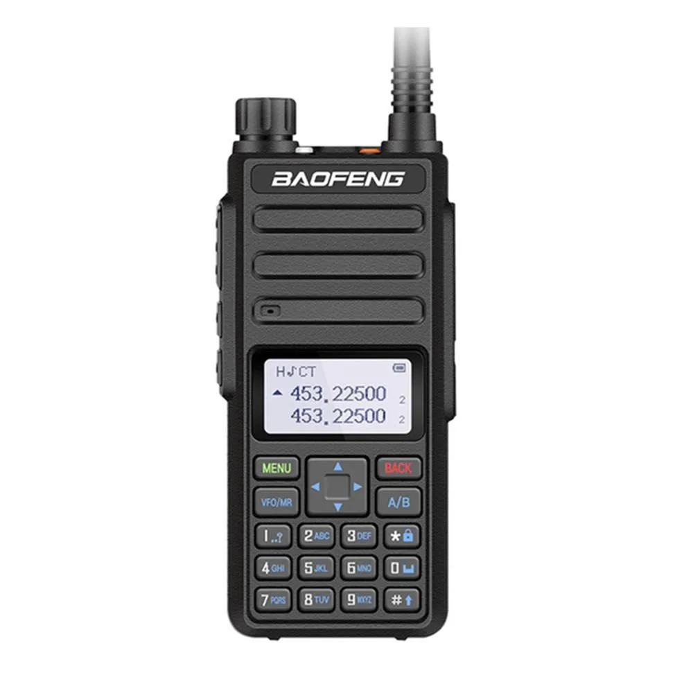 baofeng-bf-h6-10w-ハンディトランシーバー、デュアルバンドvhf-uhf、136-174-400-480mhz、128チャンネル、2200mahバッテリー搭載、長距離通信、イヤホン付き。