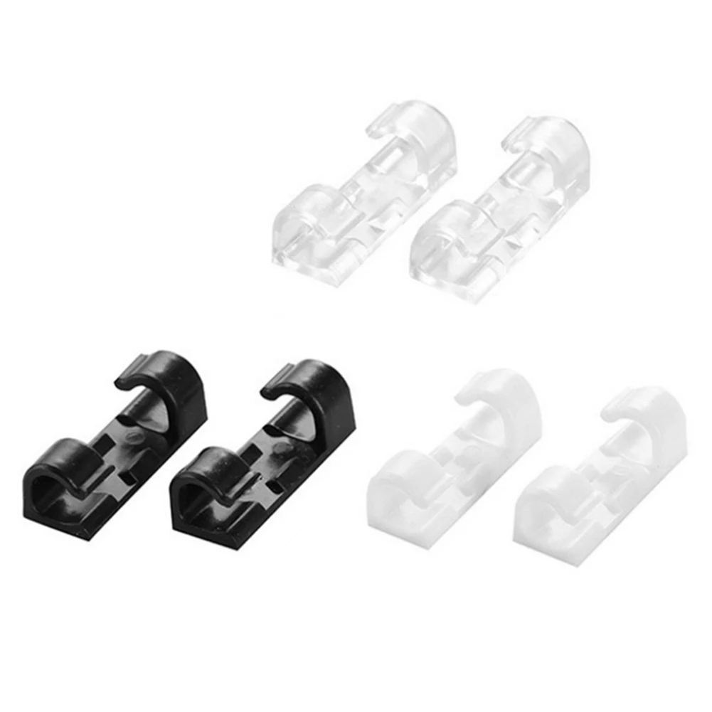 20/40Pcs Cable Organizer Clip Self-adhesive USB Charging Cable Desk Wire Manager Cord Earphone Line Fixer Data Line Sort Winder