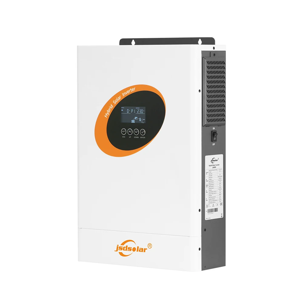 Jsdsolar 4KW 24V Hybrid-Solarwechselrichter Reine Sinuswelle MPPT 100A Solarladegerät PV 500VDC Off-Grid Eingebautes WLAN Unterstützt LiFePo4