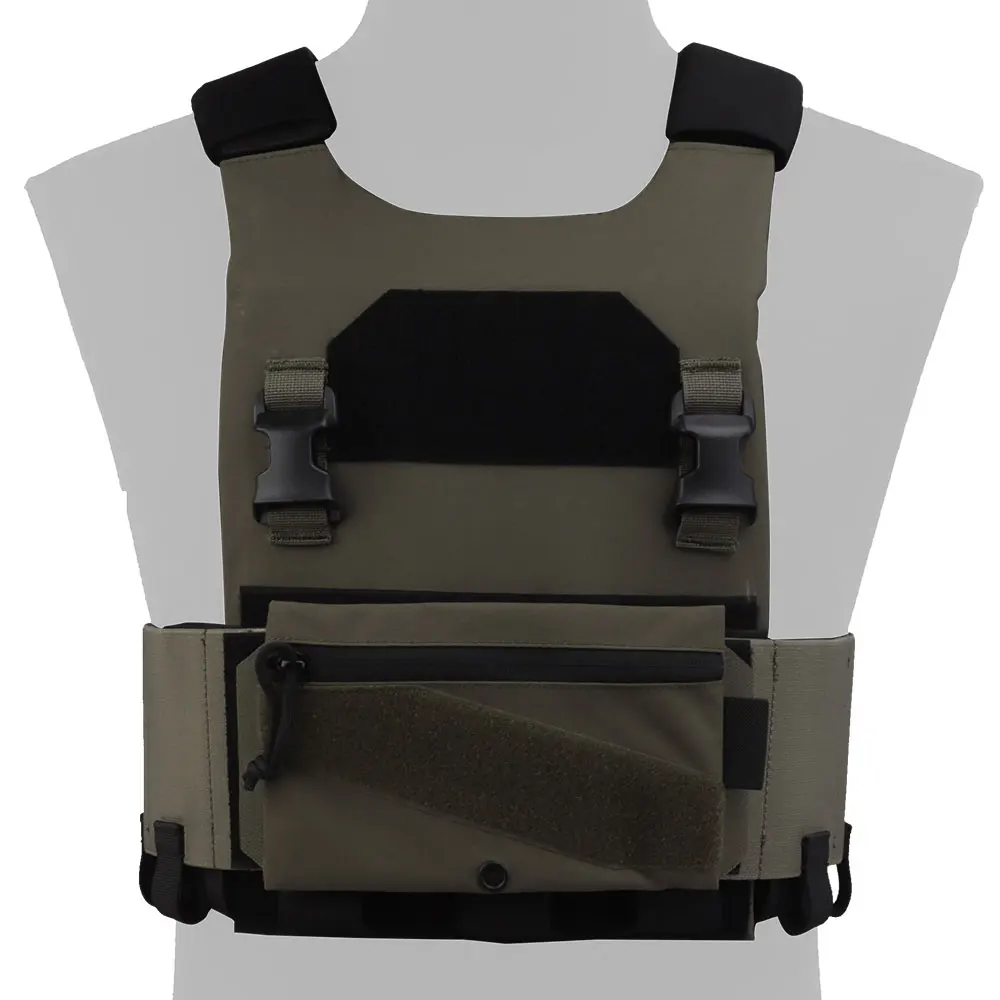 Ensemble de porte-plaques de gilet léger tactique AC-1 avec pochette élastique à Triple chargeur, sac de chasse pour stockage de bonbons, boucle de 2.5cm