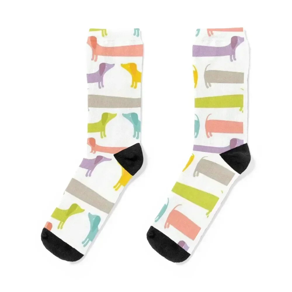 

Dachshund Dog pop art popart colored Socks luxe hockey Woman Socks Men's