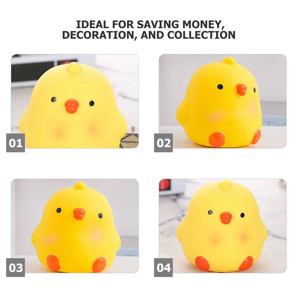 Banco de moedas de frango inquebrável, crianças, plástico, desenho animado, caixa de dinheiro, economia, aniversário, presente de natal, caixa de dinheiro, decoração de estátua de frango