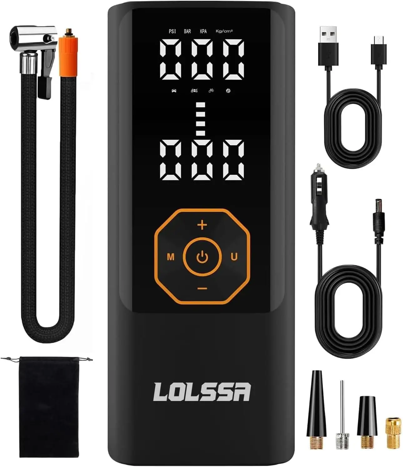 

Portable Cordless Air Compressor for Car Tires, Motorcycle, Bike, Ball - 180PS with Tire Gauge Pressure