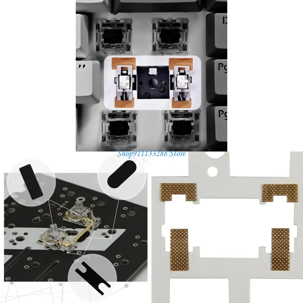 

G88D Mechanical Keyboard Steel Plate Satellite Shaft Repair Gasket Satellite Shaft Lower Pad Stabilizers Pad Repair Tool