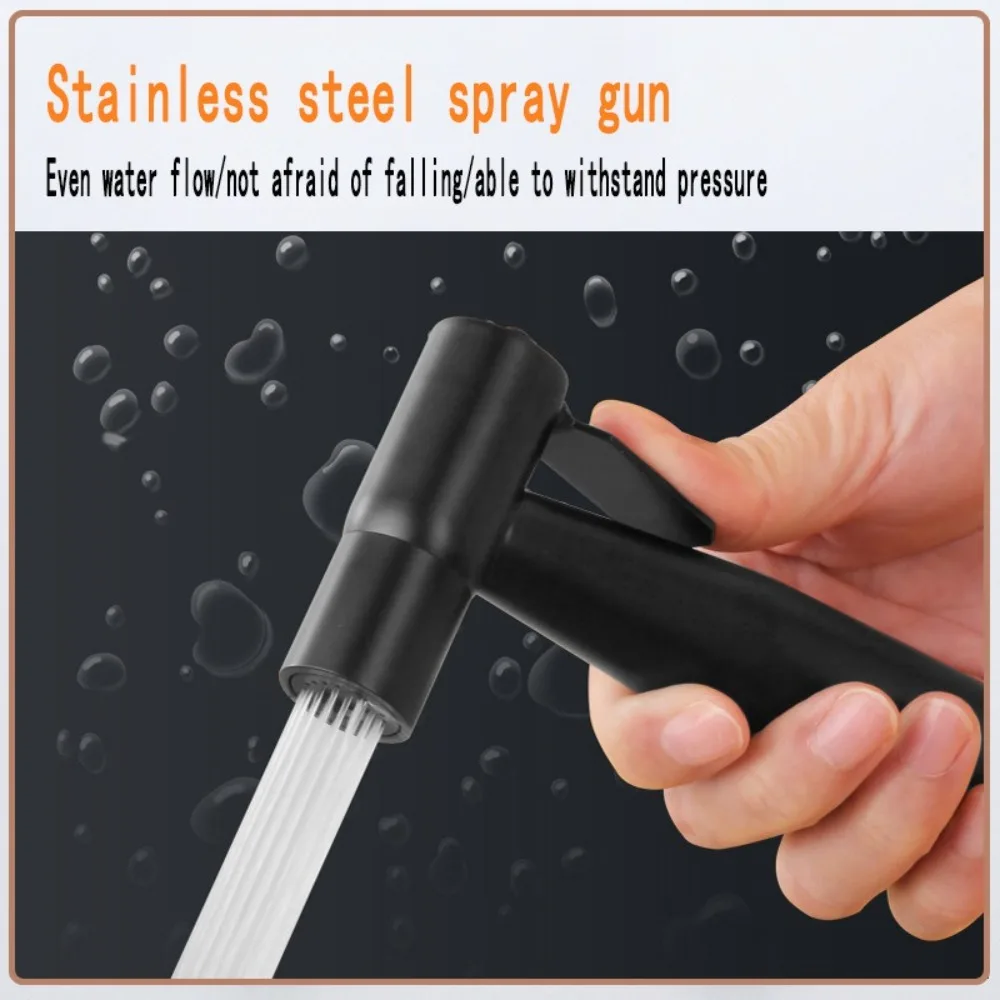 Stainless Steel Toilet Bidet Spray Set 1 In 2 Out Multi-functional Toilet Sprayer High Pressure Handheld Faucet Shower Head Kits