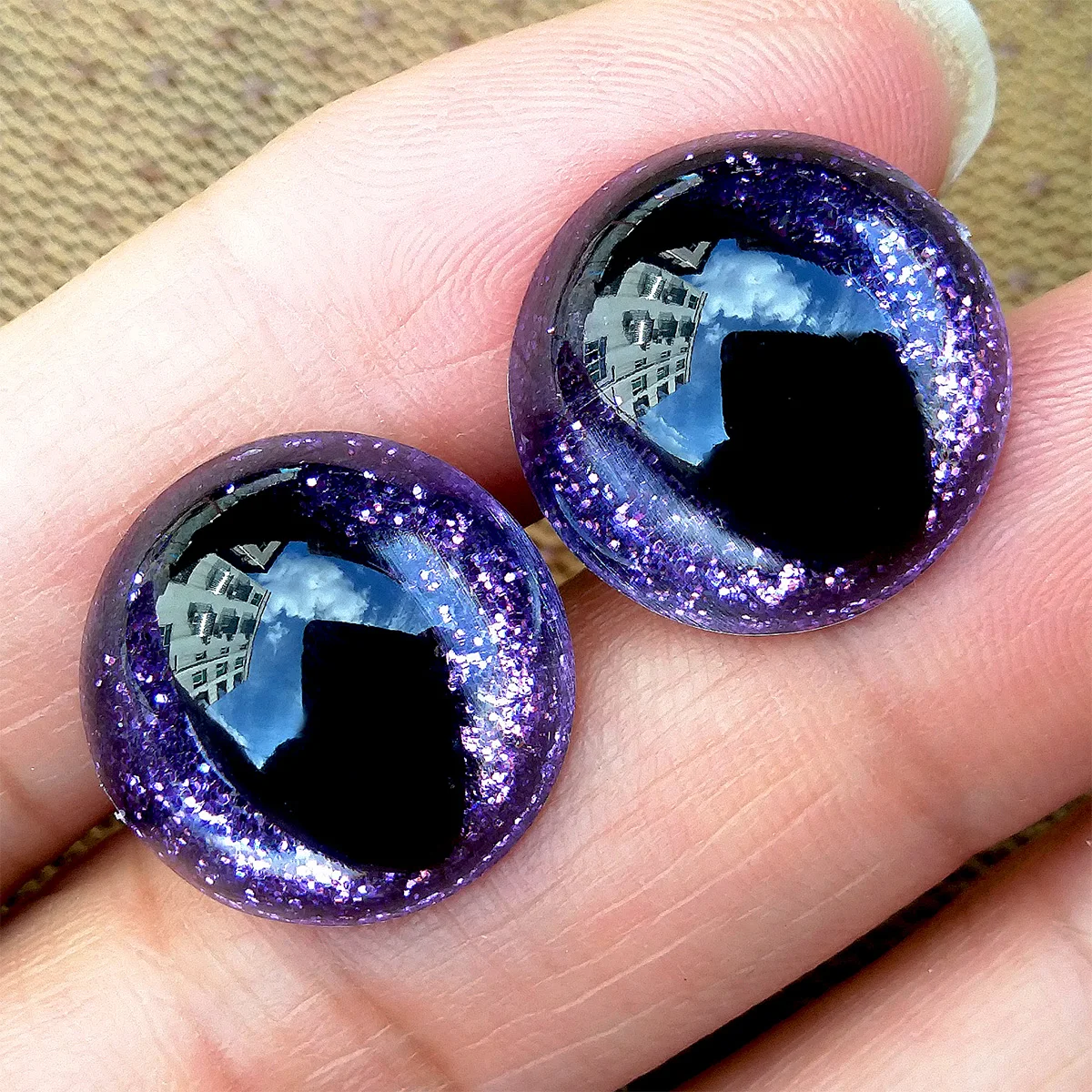 20 stücke 3D Kunststoff Glitter Katze Augen Sicherheit Augen Für Häkeln Spielzeug Puppe Plüsch Spielzeug Puppe Augen Für Amigurumi Diy 12/15/16/18/20/24mm – Detail 8