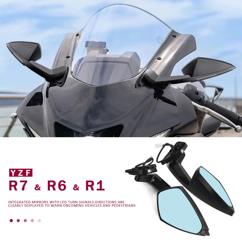 

Fit For YAMAHA YZF-R7 YZF R7 2021-2025 YZF-R6 2017-2020 YZF R6 R1 YZF-R1 2015-2019 Rotatable Rearview Mirror Turn Signal
