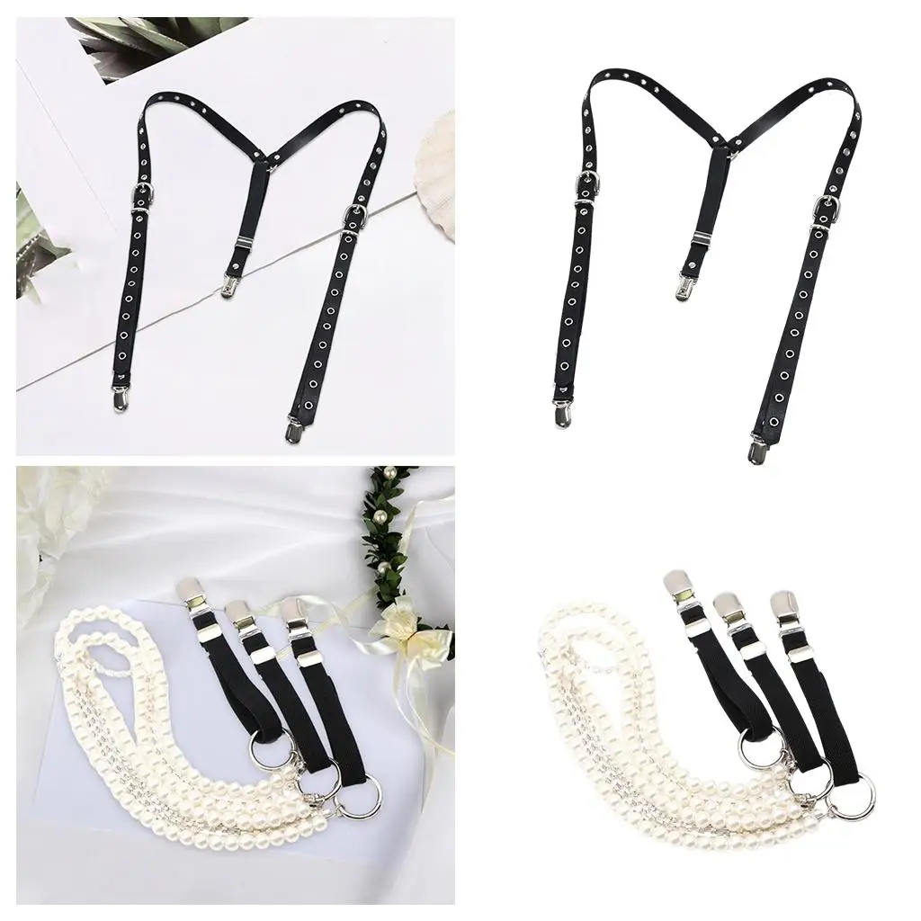 Bretelles bretelles femmes en forme de Y dos Clip-on sangle de pantalon réglable