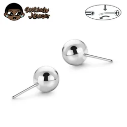 10pcs G23 Titanium Push Pin Balls Piercing Push-in Lip Labret  Ring Top Threadless Replacement Cartilage Helix Earring Jewelry