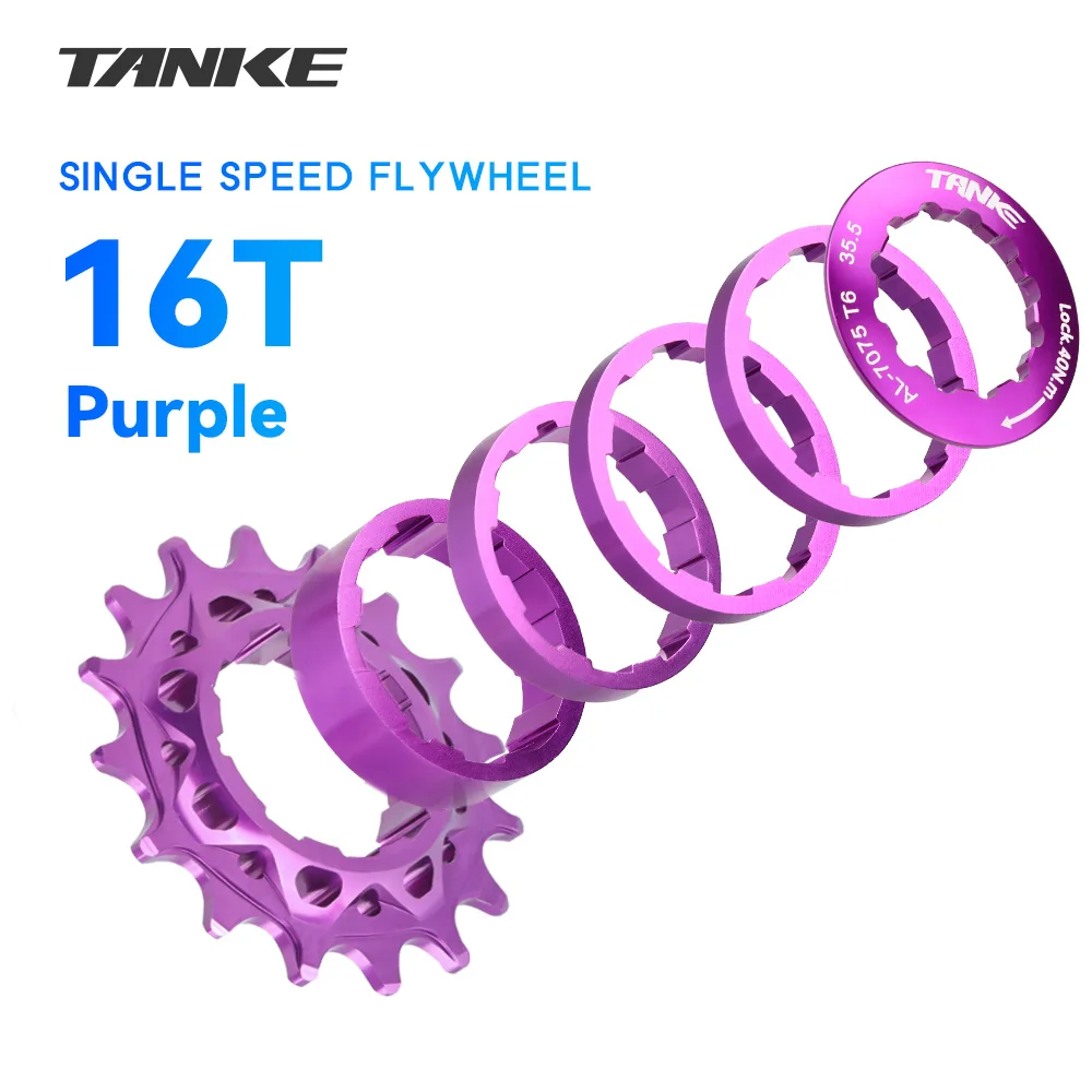 TANKE-Single-Speed-Freilauf-Umrüstsatz, 18 Zähne, HG-Kassettenzahnkranz, MTB-Rennrad-Kettenrad für Freilaufkette, 7075 Aluminiumlegierung