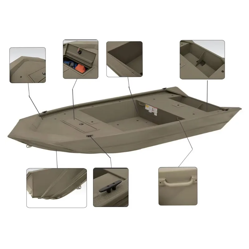 Customized 14 ft All Welded Flat Bottom Aluminum Fishing Jon Boat for Sale