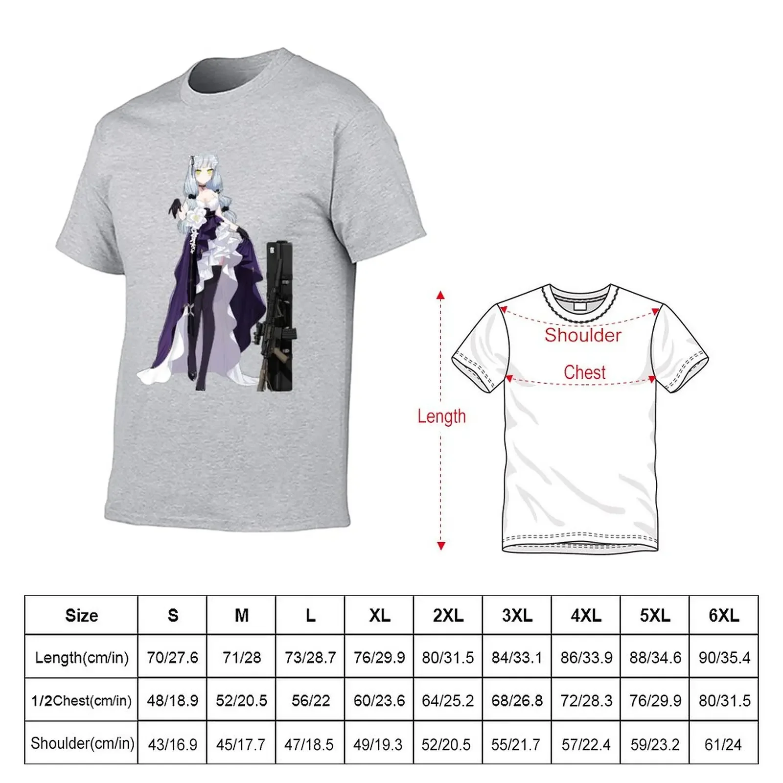 HK 416 - Girl's Frontline, Sexy Anime Chick (Starry Cocoon) T-Shirt customizeds hippie clothes Men's t-shirt