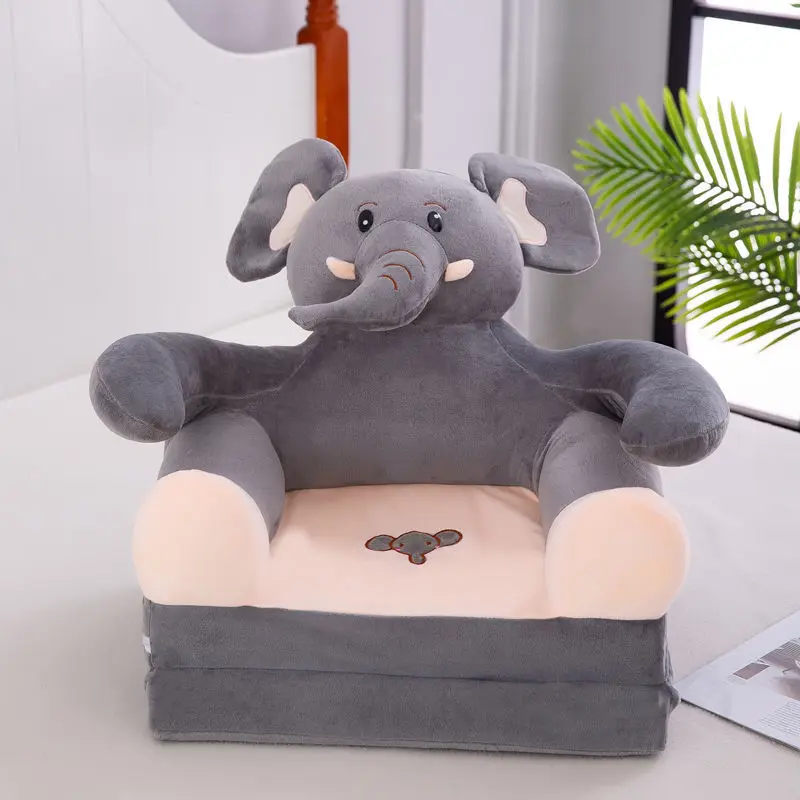 Children\'s Elephant Sofa Cute Cartoon Seat Kids Couch Lazy Sofa Children\'s Furniture Lamb Velvet Seat Baby Mini Leisure Chair