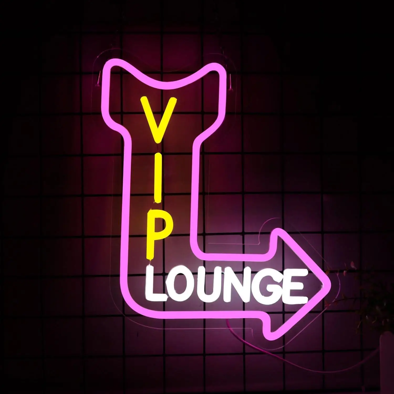 

Неоновые вывески VIP Lounge с USB-питанием, светодиодные неоновые светильники с регулируемой яркостью для отелей, ресторанов, пабов, кафе, салонов, офисов, декоративные настенные светильники