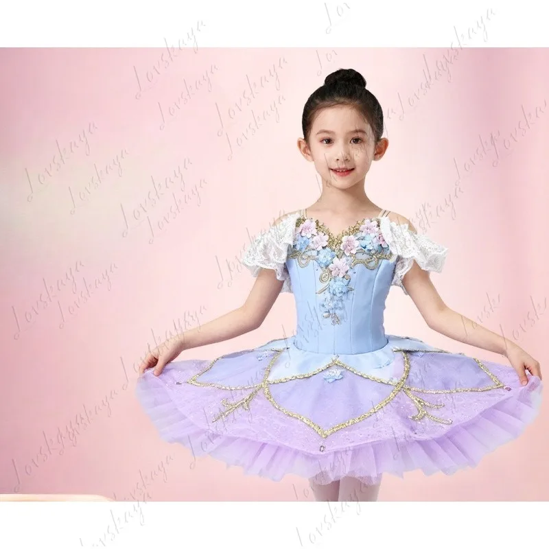 

New Children's Professional Ballet Skirt Puffy Yarn TUTU Skirt Little Swan Sleeping Beauty Stage Wear Performance Clothes
